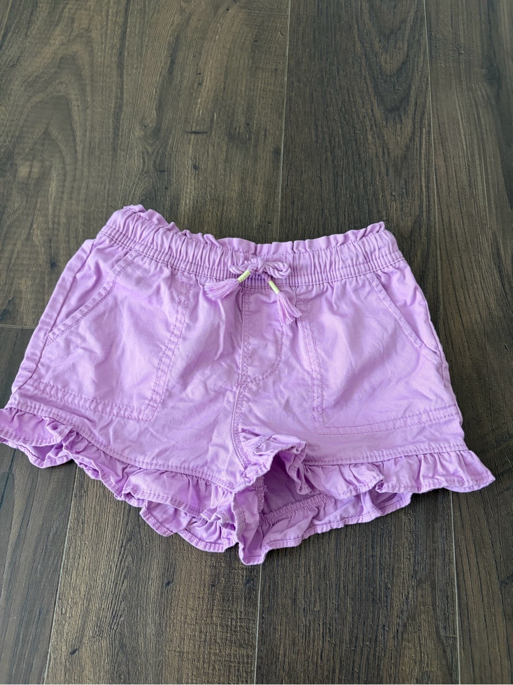 BabyGAP Lavender Ruffle-Hem Drawstring Shorts
